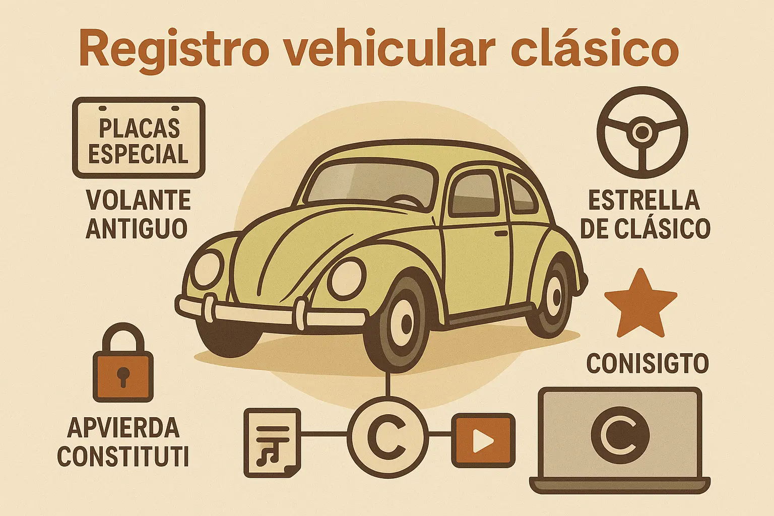 Registro de vehículo clásico